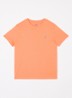 T-shirt met logoborduring - Orange