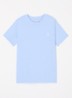 T-shirt met logoborduring - Lichtblauw