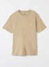 T-shirt met logoborduring - Khaki