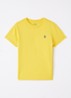 T-shirt met logoborduring - Okergeel