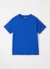 T-shirt met logoborduring - Royalblauw