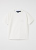 T-shirt met logoborduring - Ivoor
