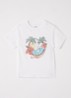 T-shirt met logoborduring - Wit