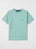 T-shirt met logoborduring - Mint