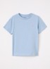 T-shirt met logoborduring - Lichtblauw