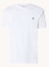 T-shirt met logoborduring - White / Wit