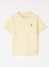 T-shirt met logoborduring - Lichtgeel