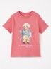 T-shirt met logoprint - Koraalrood