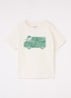 T-shirt met logoprint - Beige