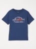 T-shirt met logoprint - Donkerblauw