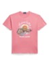 T-shirt met print - Red Sky / Koraal