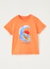 T-shirt met print - Orange