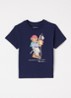 T-shirt met print - Donkerblauw