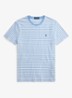T-shirt met streepprint en logoborduring - Bristol Blue/White / Blauw