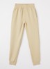 Tapered fit joggingbroek met logoborduring - Beige