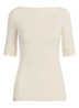 Top met boothals - Mascarpone cream / beige