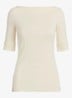 Top met boothals - Mascarpone cream / beige