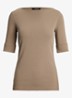 Top met boothals - Madison tan / beige