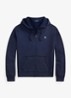 Vest met logoborduring en capuchon - Donkerblauw
