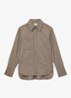 Adie blouse in wolblend - Donkerbeige