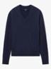 Alberz ribgebreide trui van wol en kasjmier - Navy / Blauw