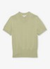 Anita fijngebreid T-shirt in wolblend - Lindegroen