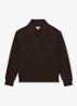 ANNABEL Premium Interlock Shawl-Neck Sweatshirt with Modal - Chocoladebruin