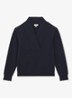 ANNABEL Premium Interlock Shawl-Neck Sweatshirt with Modal - Donkerblauw