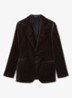 Apsara slim fit colbert van fluweel met borstzak - Brown / Bruin