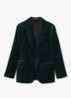 Apsara slim fit colbert van fluweel met borstzak - Groen