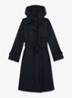 Azura double-breasted trenchcoat met afneembare capuchon - Donkerblauw