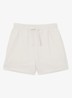 Bea high waist straight fit korte broek met steekzakken - Creme