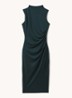 Beaux midi jurk met plooidetail - Groen