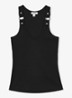 Bella ribgebreide tanktop met ringdetail - Black / Zwart