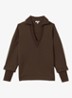 Bernie pullover met V-hals - Chocoladebruin