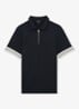 Bruno polo met halve rits - Donkerblauw