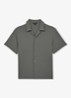 CEDRIC Textured Cuban-Collar Shirt - Groen