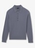 Dillighan fijngebreide trui met polokraag  - Steel Blue / Blauw