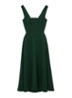 DINA Waisted Cut-Out Twill Midi Dress - Groen