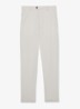 Dobby straight fit chino van katoen - Gebroken wit