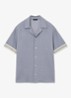 Dornie regular fit overhemd met streepprint - Airforce Blue / Blauw