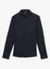 Duke slim fit overhemd van jersey - Donkerblauw