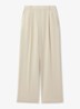 Eden high waist wide fit pantalon met steekzakken - Creme