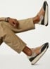 Emmett sneaker van mesh met suède en leren details - Bronsgroen