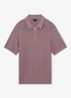 ESTATE Textured-Knit Half-Zip Polo Shirt - Paars