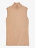 Evelyn mouwloze top in merino wolblend - Camel