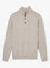 Farnham pullover in merino wolblend met opstaande kraag - Grijsmele