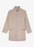 Fossil single-breasted mantel met gilet-inzet in wolblend - Oatmeal / Beige