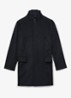 Fossil single-breasted mantel met gilet-inzet in wolblend - Navy / Blauw