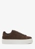 Francesca sneaker met suède detail - Bruin